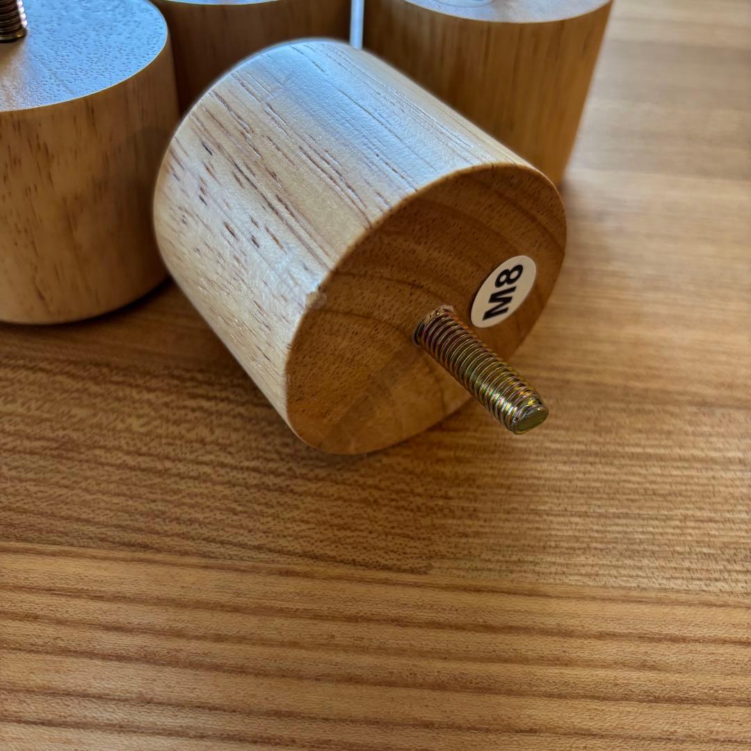 【美品】木製脚 5cm ナチュラル (M8) 8本セット