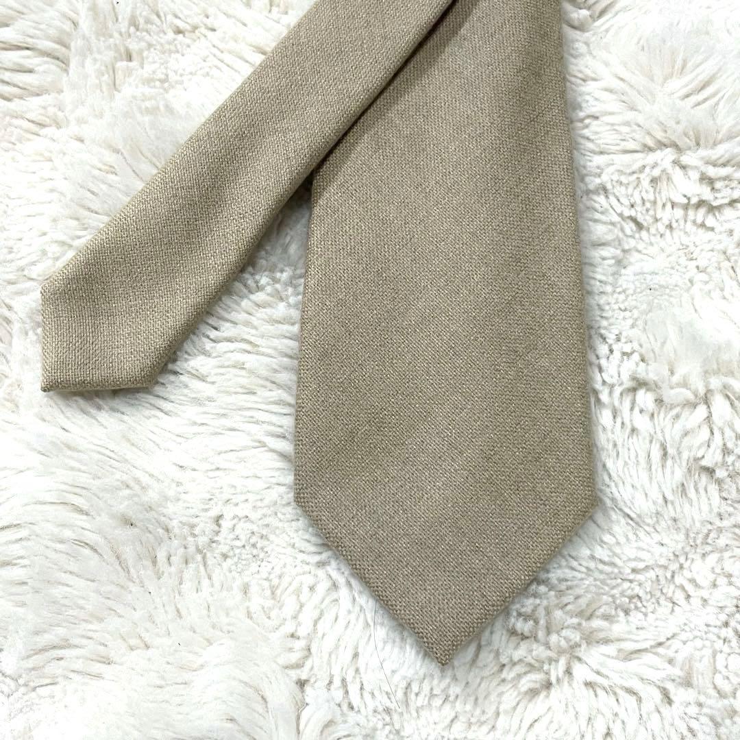【極美品】ロロピアーナ ネクタイ　ベージュ　カシミヤ 100%