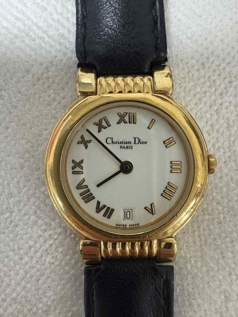 Dior 腕時計 黒レザー