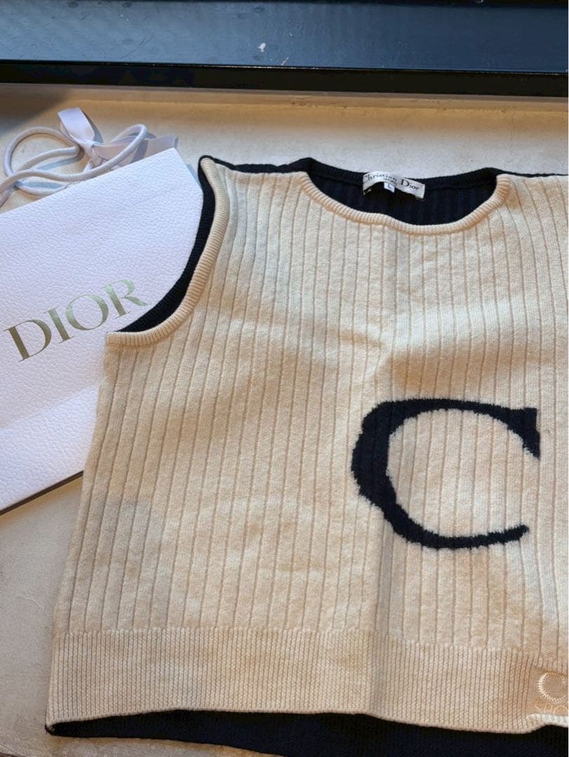 【極美品】ChristianDIOR SPORT ノースリーブセーター ウール