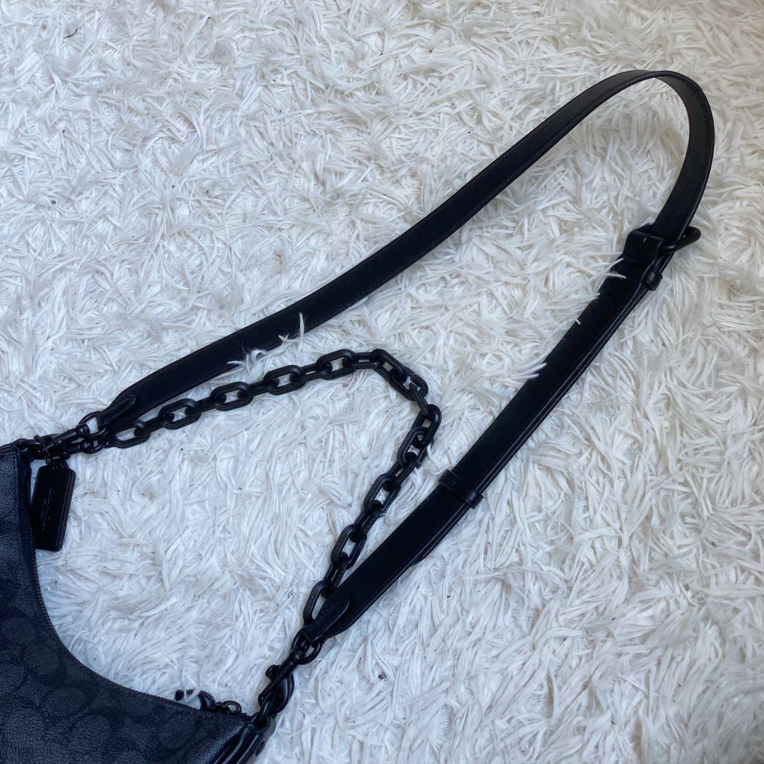 未使用級 COACH ミラ チェーンショルダー 黒 ブラック