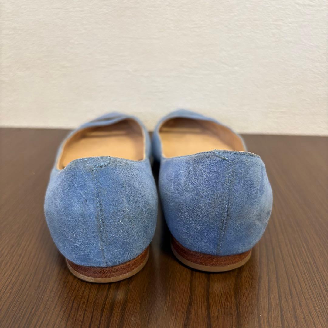 PELLICO スウェード　ブルー　 ポインテッドトゥ 36