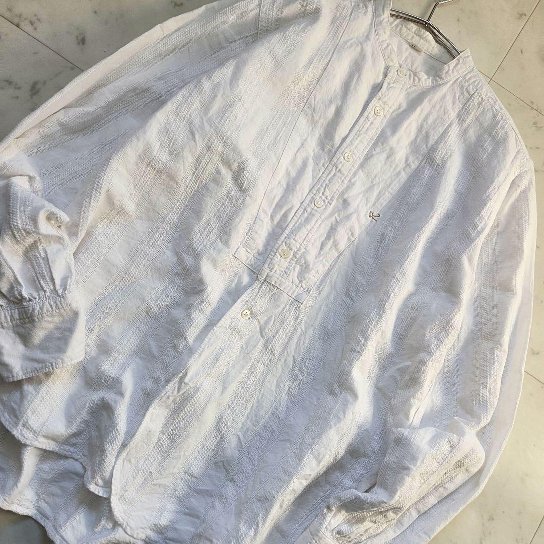 現行45R インドカラミレースのビッグーグーシャツ 2 白 R刺繍 日本