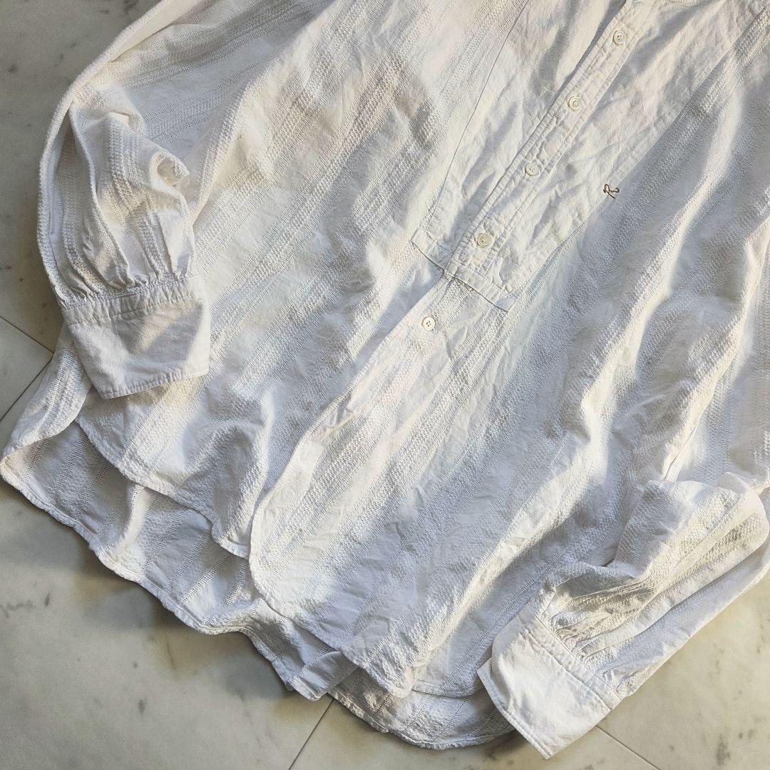 現行45R インドカラミレースのビッグーグーシャツ 2 白 R刺繍 日本