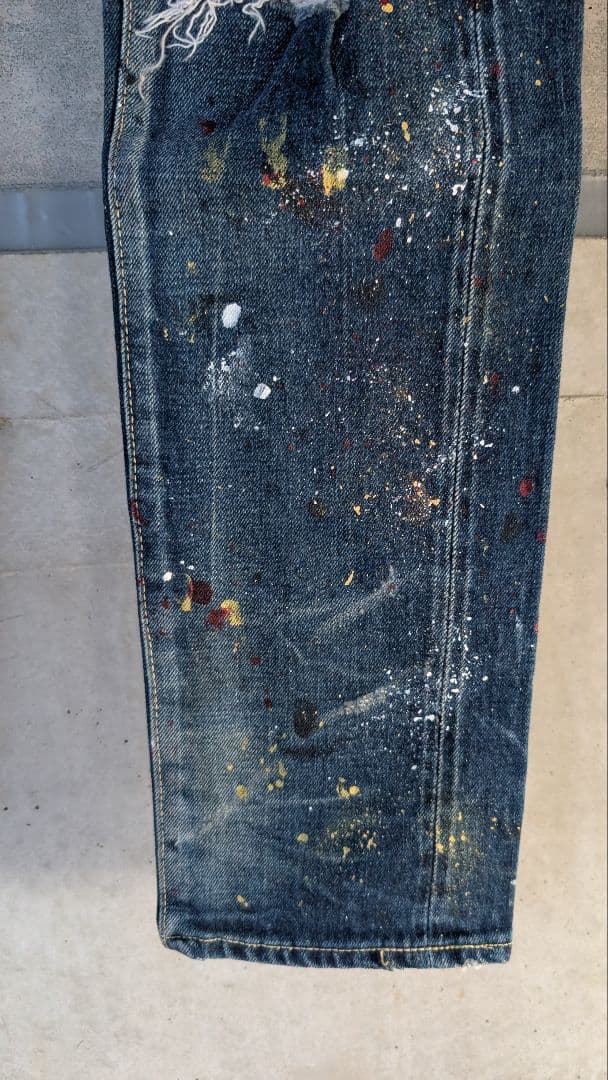 32インチ OVERDESIGN ダメージ スキニー デニム オーバーデザイン