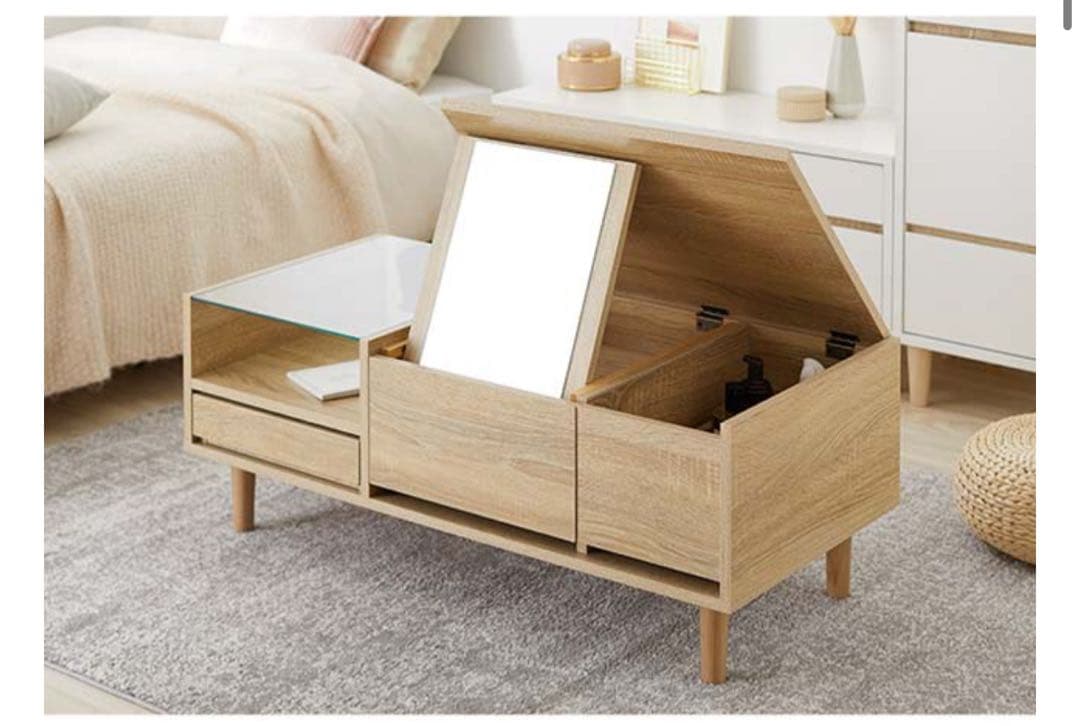LOWYA ロウヤ ドレッサーテーブル ローテーブル 収納付きドレッサー