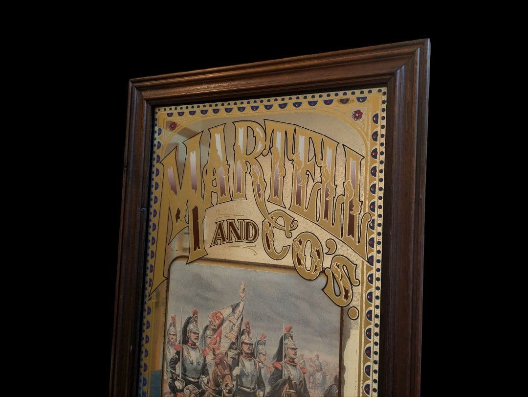 マーテルコニャックオールドブランデー　大型パブミラー