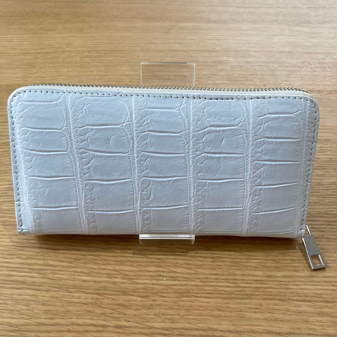 【値下げ】クロコダイル　長財布 白 ヒマラヤクロコダイル リアルレザー