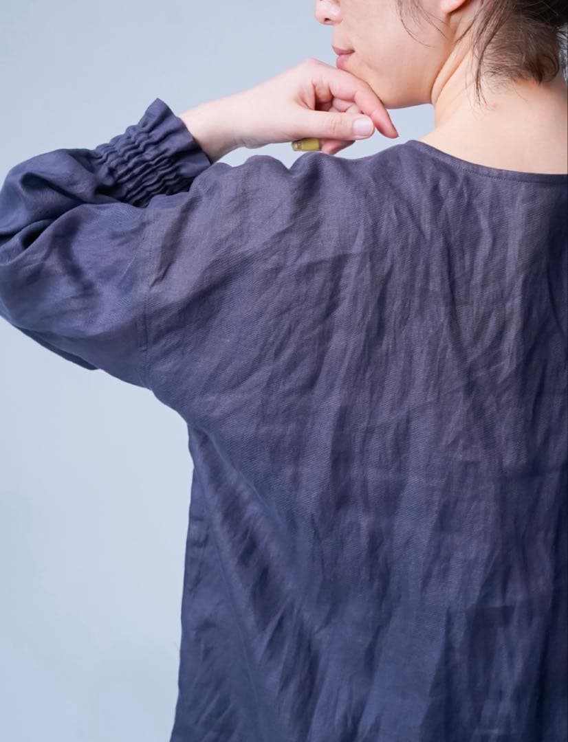 wafu 【プレミアム】やみつきになる快適さ。袖くしゅリネントップス