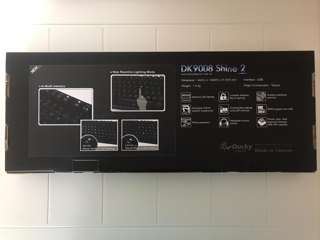 ★送料込 新品青色光るメカニカルキーボードDuckyDK9008Shine2★