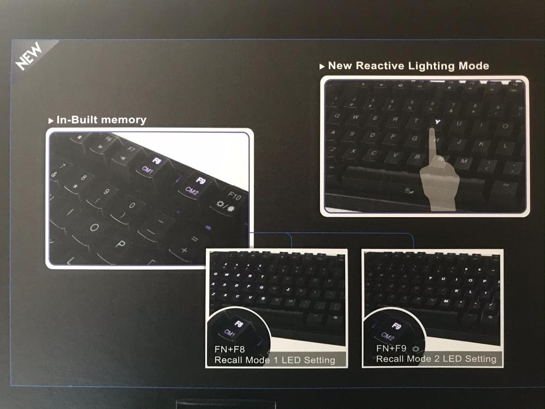 ★送料込 新品青色光るメカニカルキーボードDuckyDK9008Shine2★