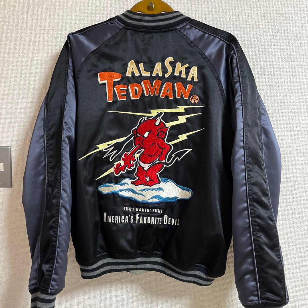 テッドマン　スカジャン　ブラック✖️ブルーＬ42