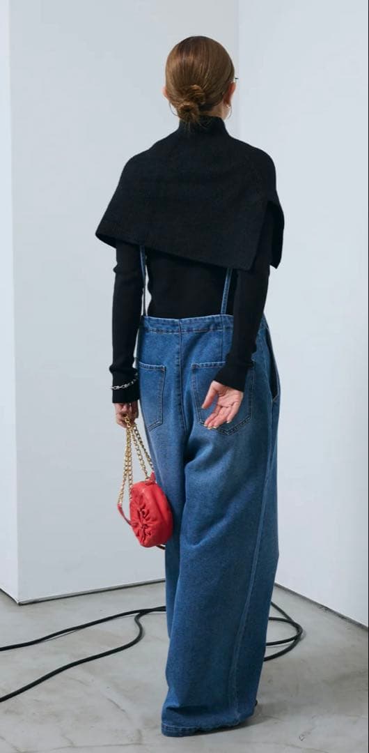 イアムアルファiamalphaデニムブルー オーバーオールのみ