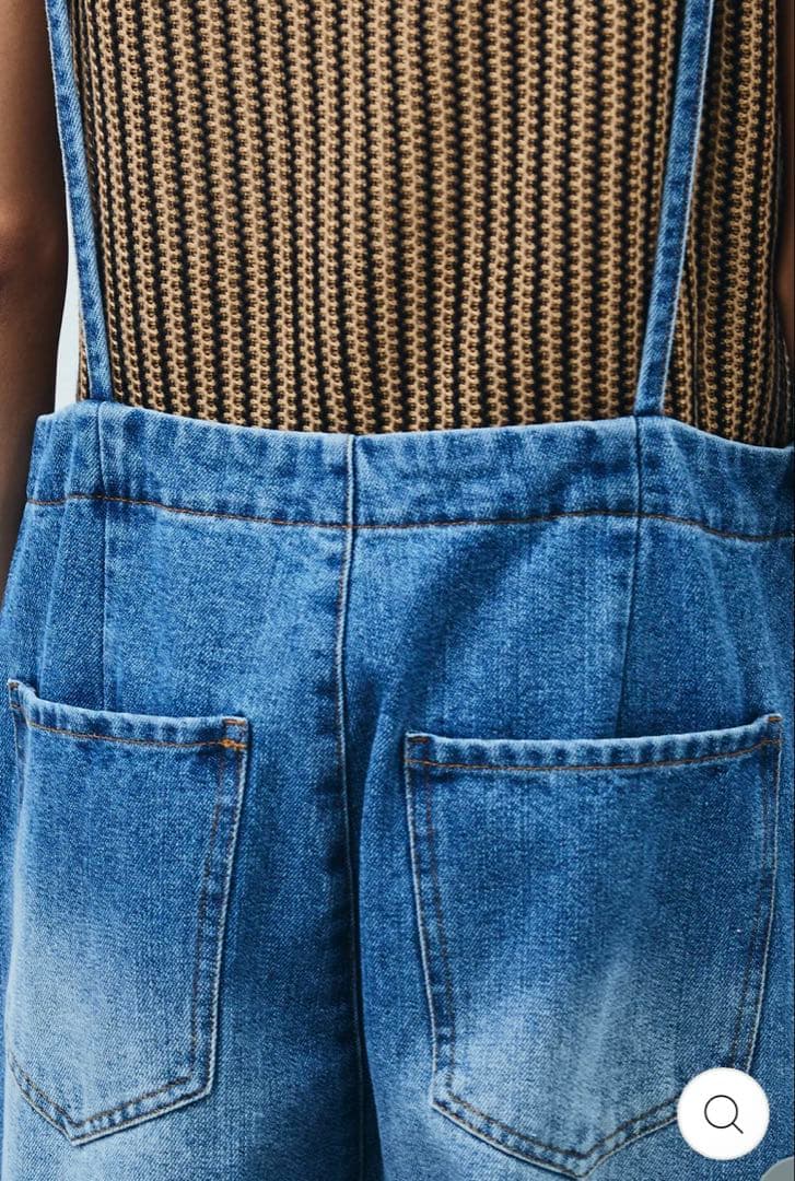 イアムアルファiamalphaデニムブルー オーバーオールのみ