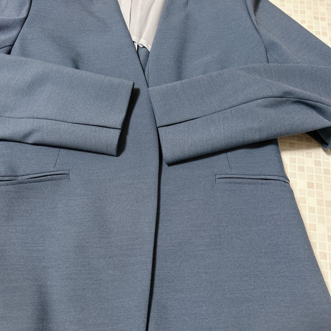 【美品】グリーンレーベルリラクシング パンツスーツ ノーカラー 36セットアップ