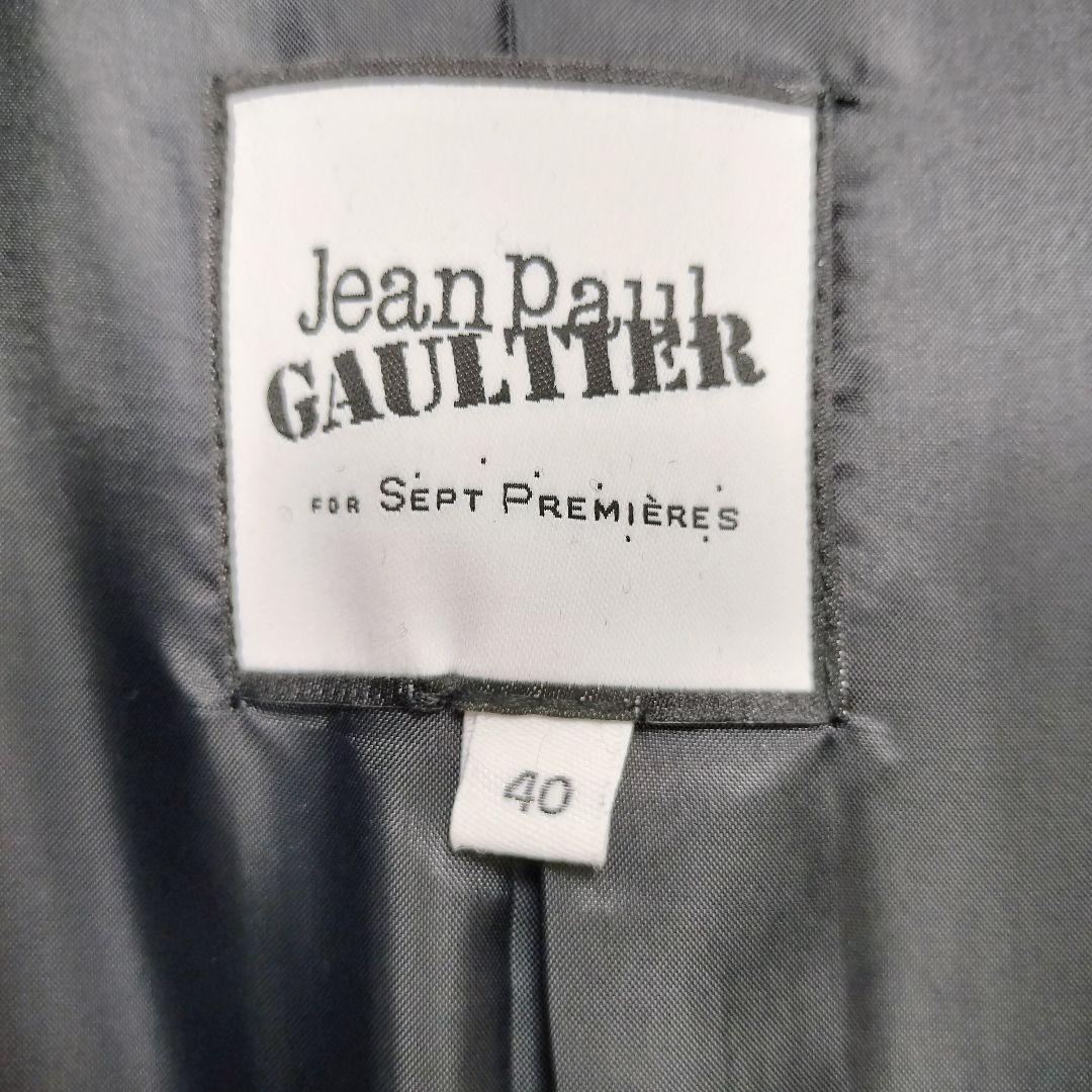 美品✨ジャンポールゴルチエ まち針刺繍 チェスターコート ブラック ウール