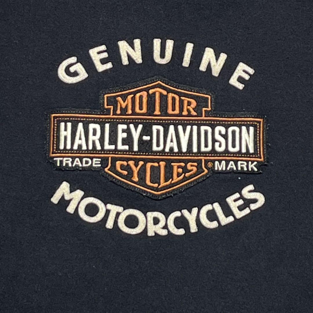 ハーレーダビッドソン スウェット XL 黒 ブラック ワッペン 7349