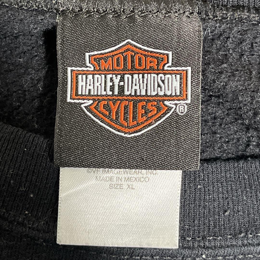 ハーレーダビッドソン スウェット XL 黒 ブラック ワッペン 7349
