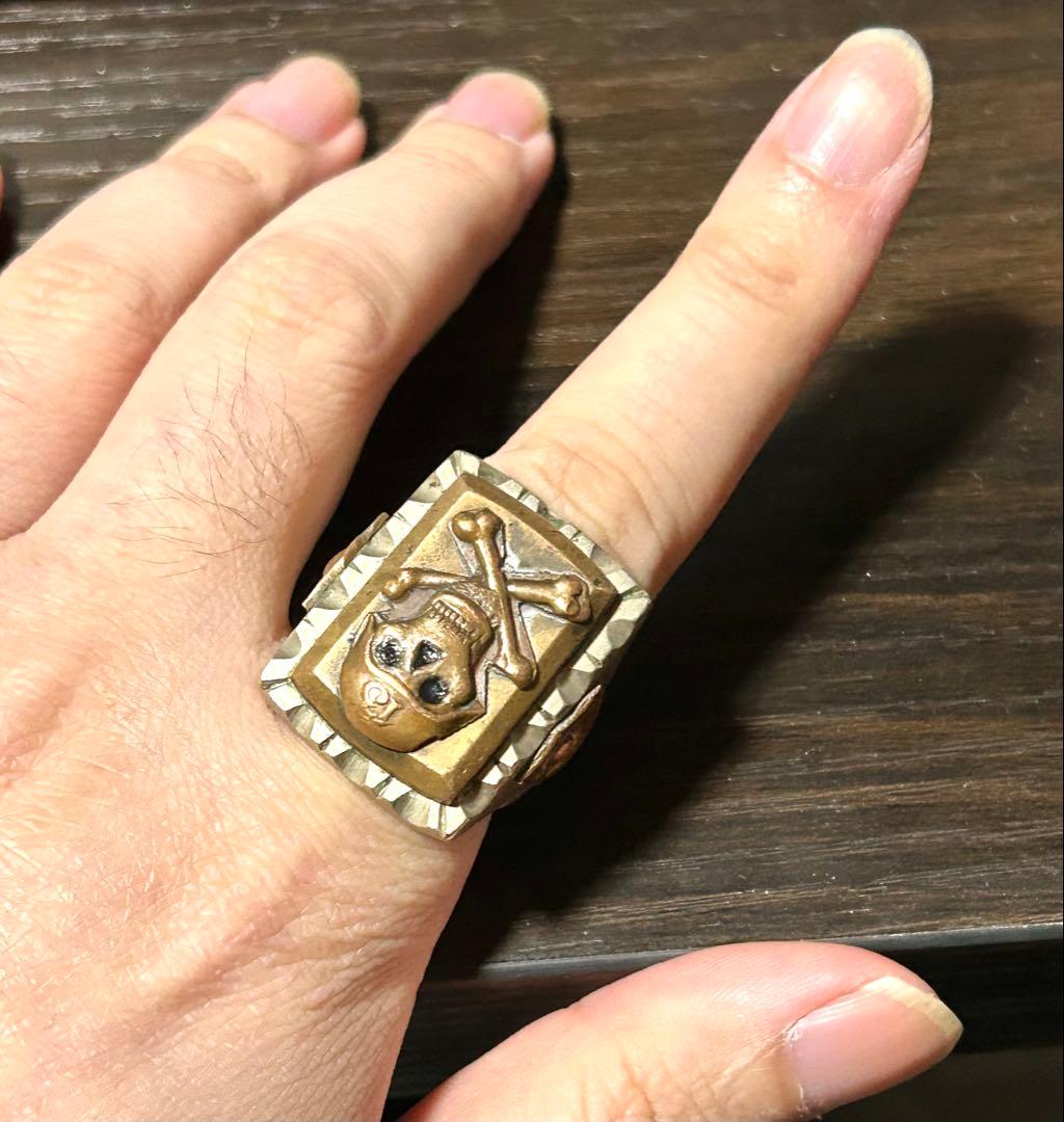 40s〜50s ビンテージ メキシカンリング メキシコ スカル 古着