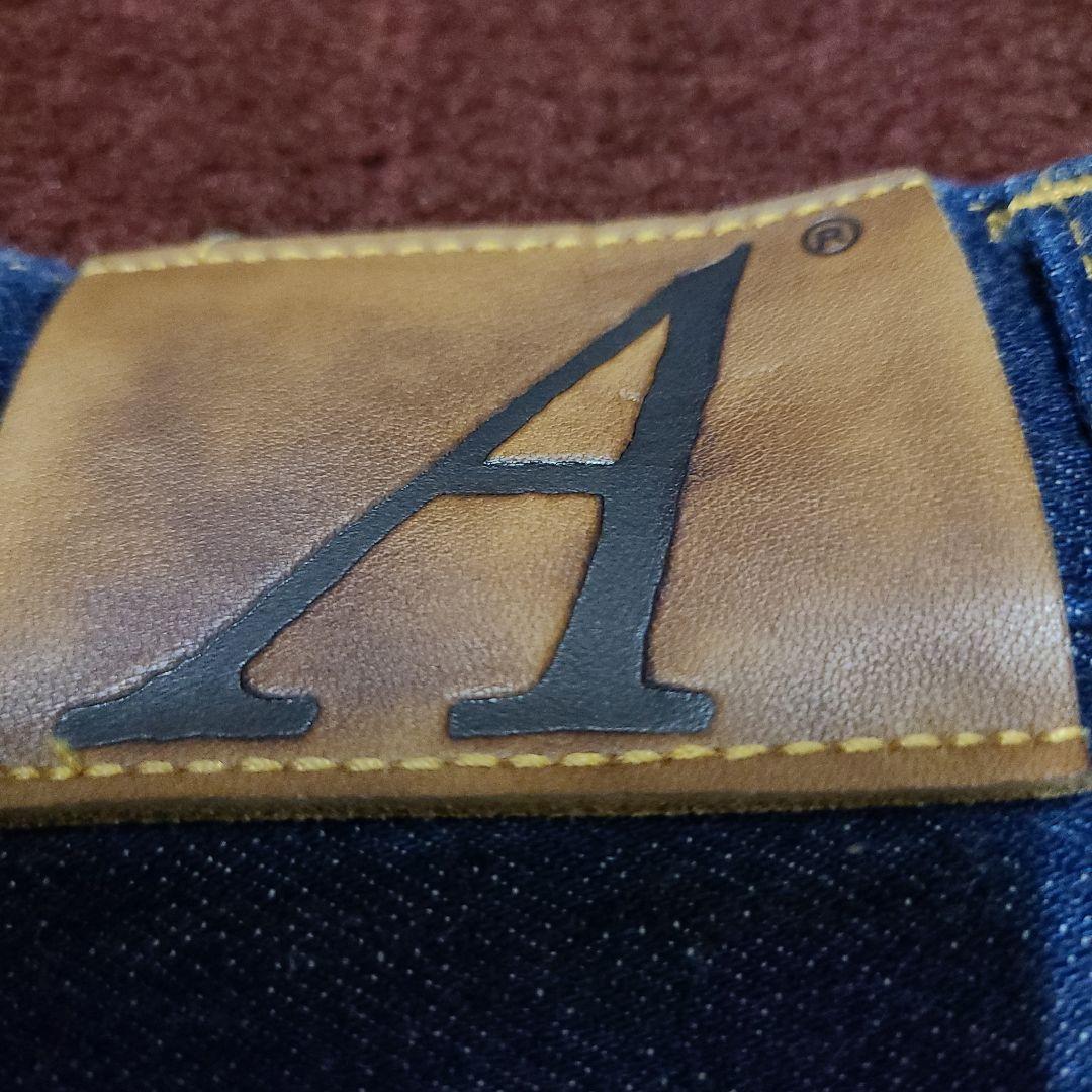 濃紺美品アナトミカw27ジッパーフライセルビッジ革パッチチェーンステッチ