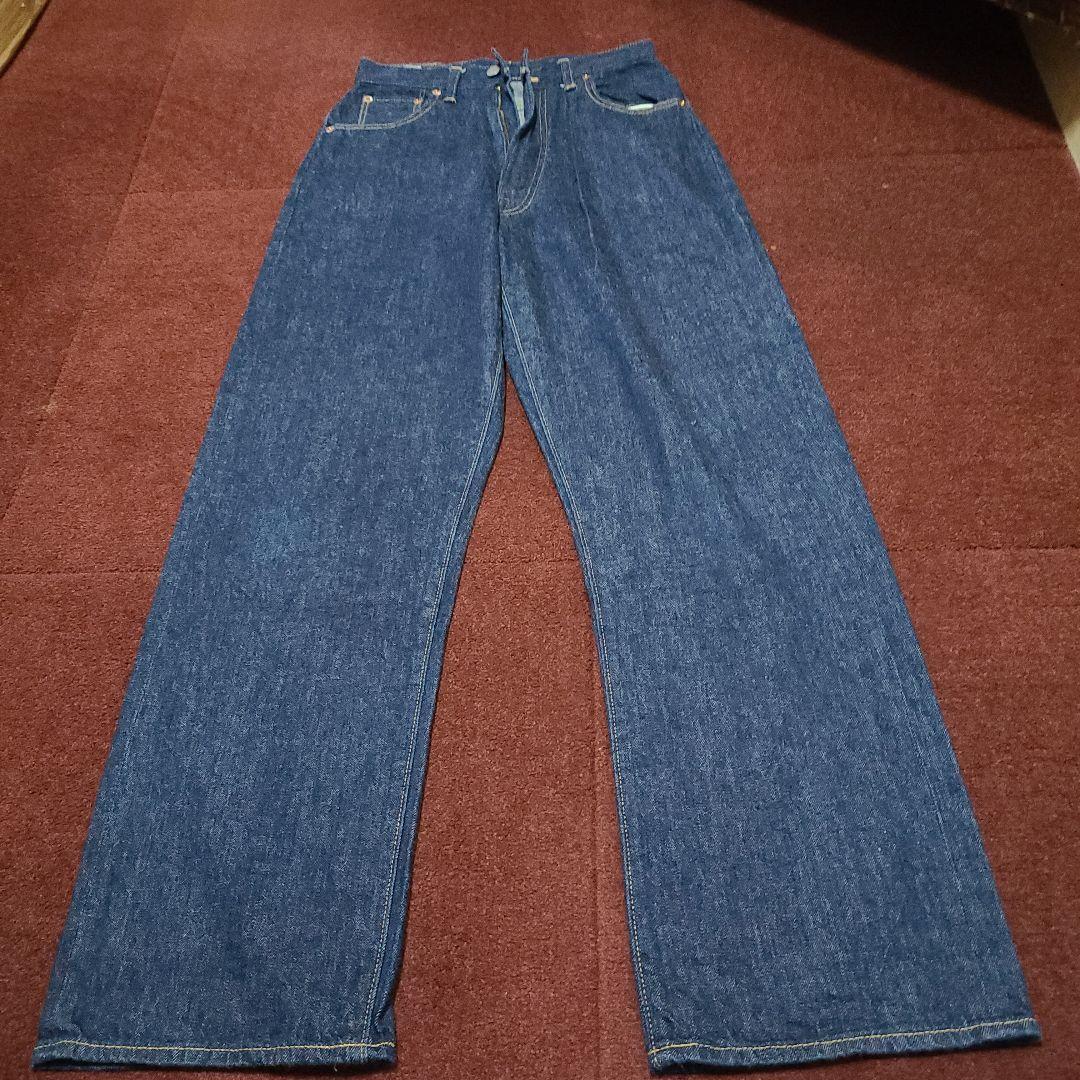 濃紺美品アナトミカw27ジッパーフライセルビッジ革パッチチェーンステッチ