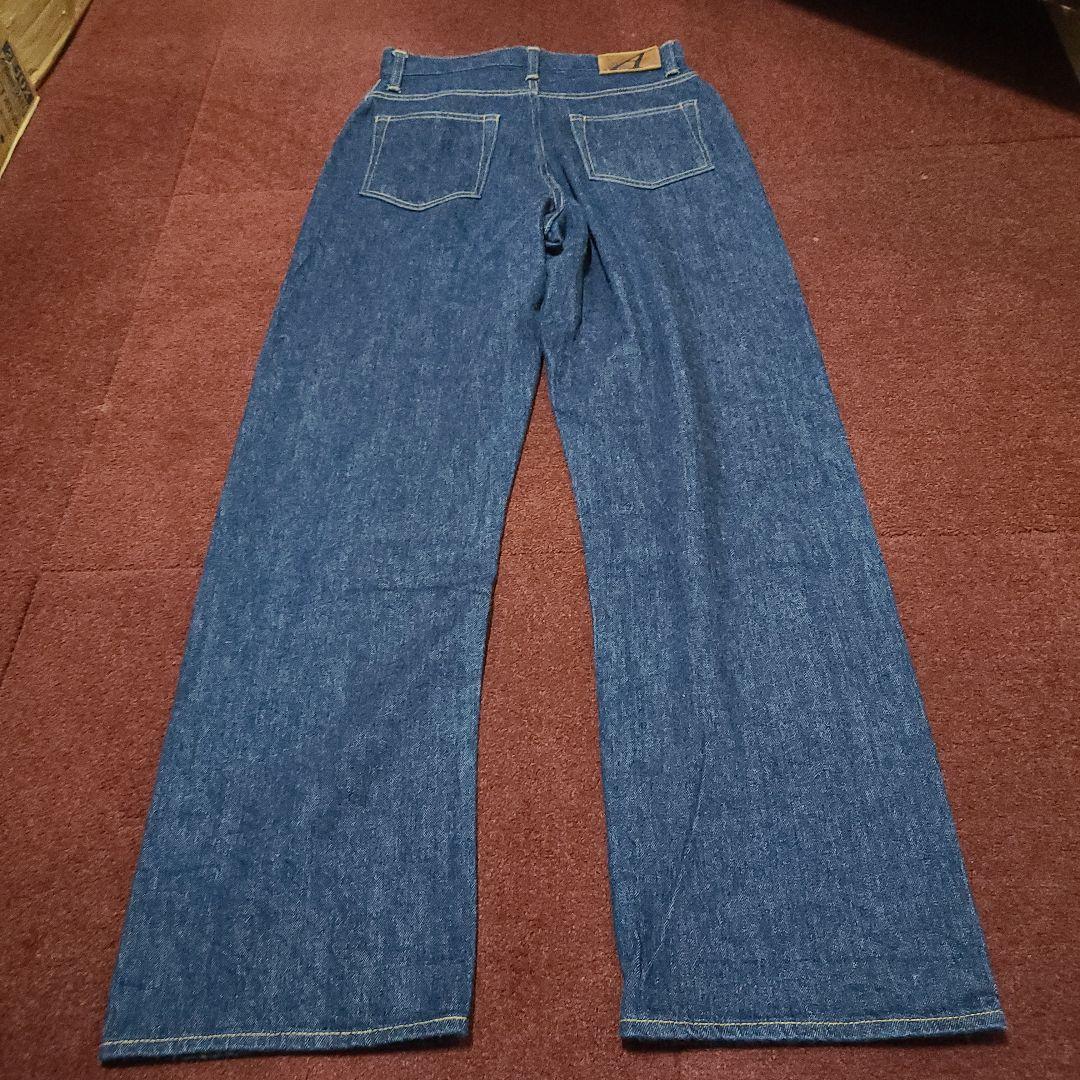 濃紺美品アナトミカw27ジッパーフライセルビッジ革パッチチェーンステッチ