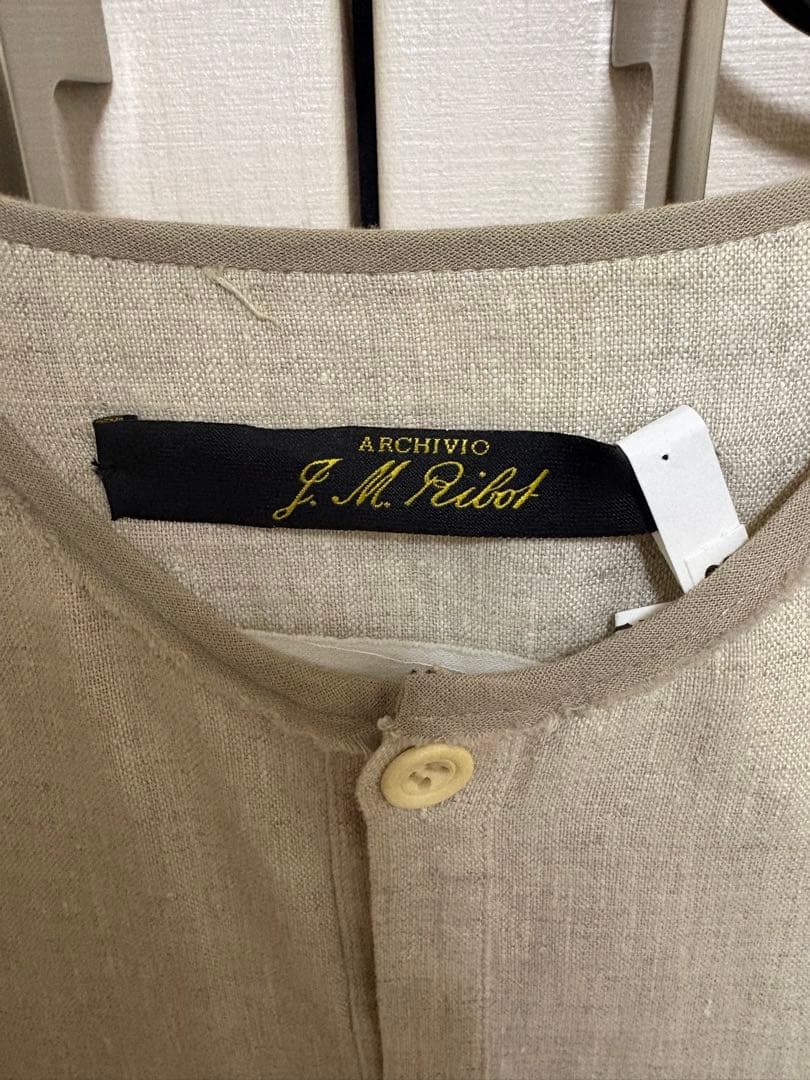 archivio j.m.ribot アルキビオ バンドカラーシャツ　　46