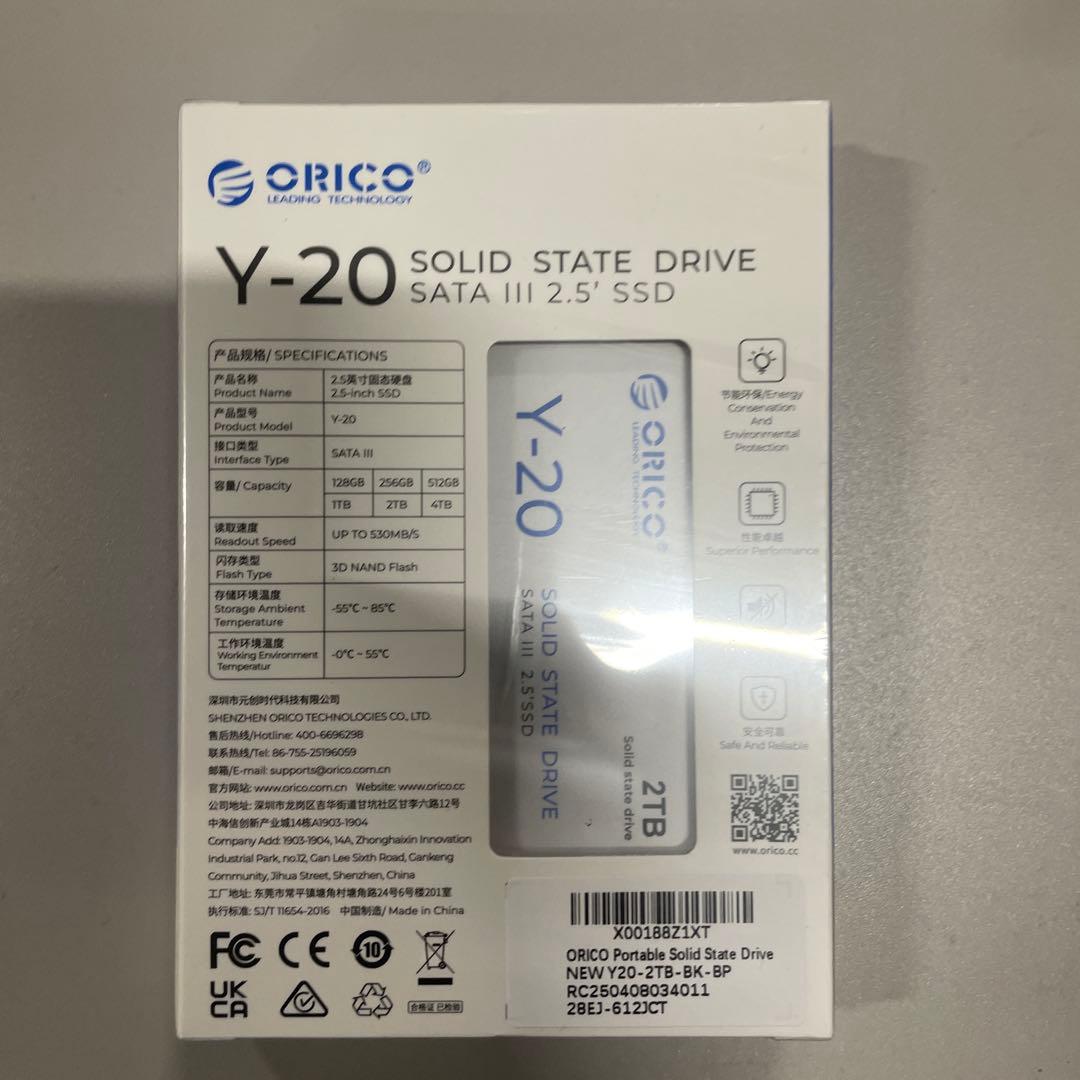 ORICO Y-20 2TB SATA III 内蔵SSD　新品未使用