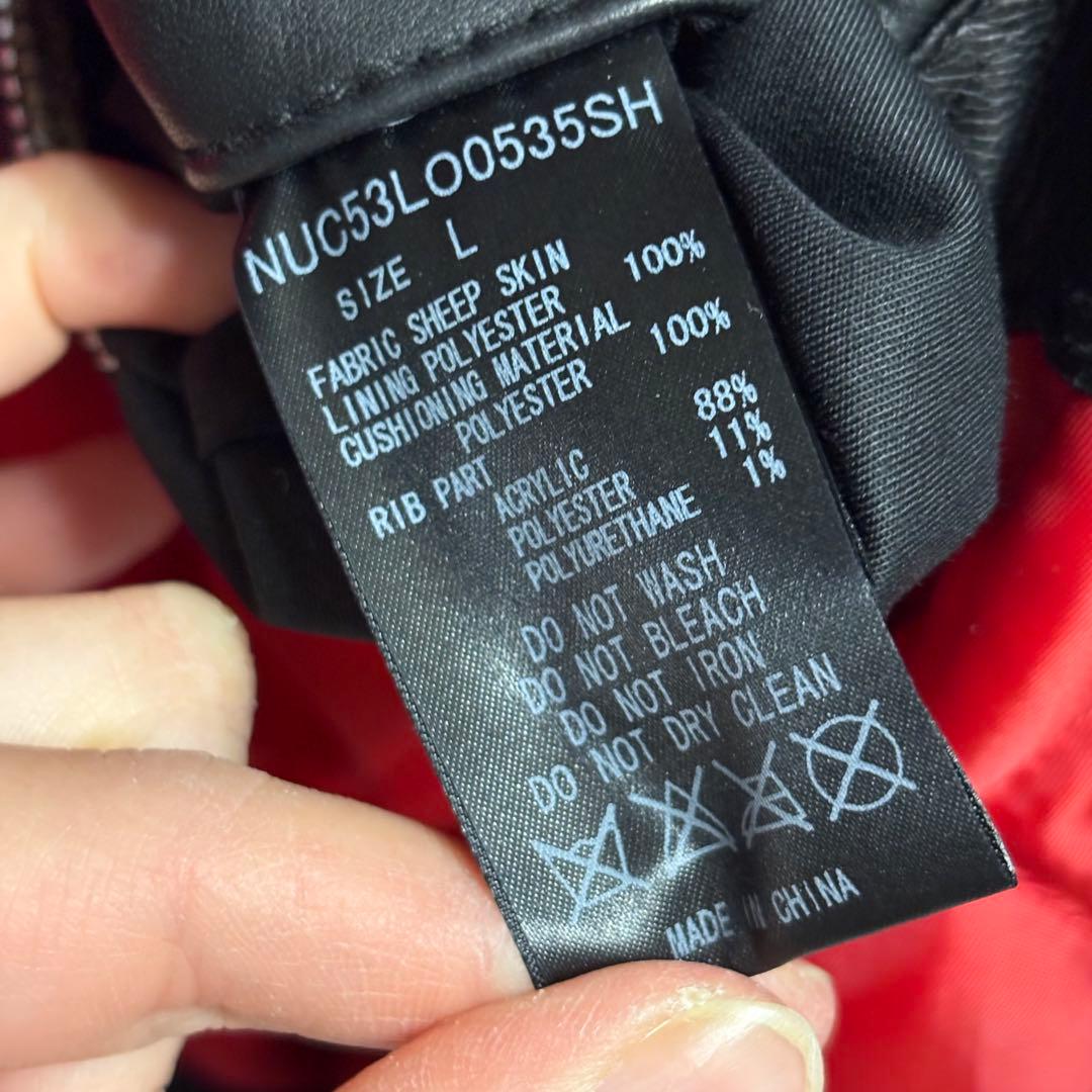 nano universe 羊革 ラムレザー シングルライダース L