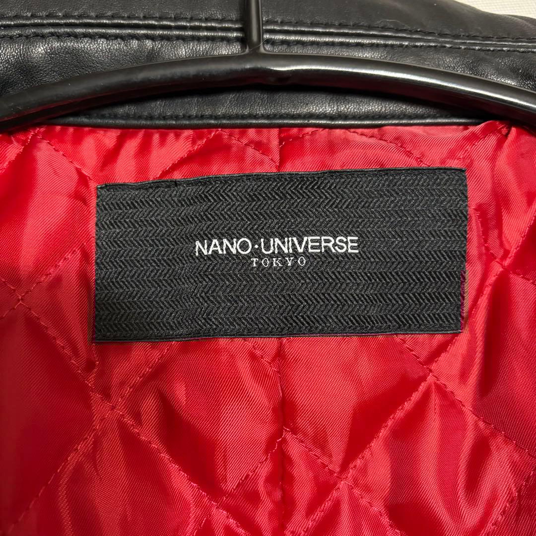 nano universe 羊革 ラムレザー シングルライダース L
