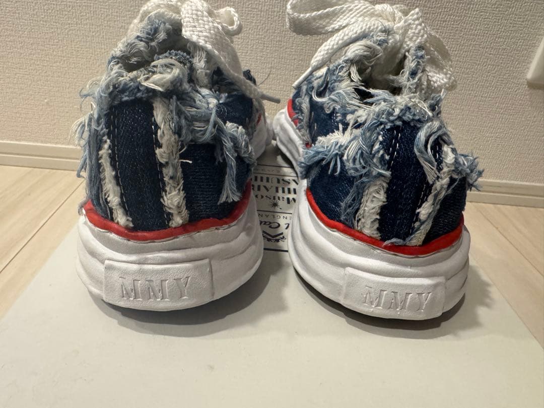 【値下げ】ミハラヤスヒロ×ナイジェルケーボン/デニム フリンジスニーカー