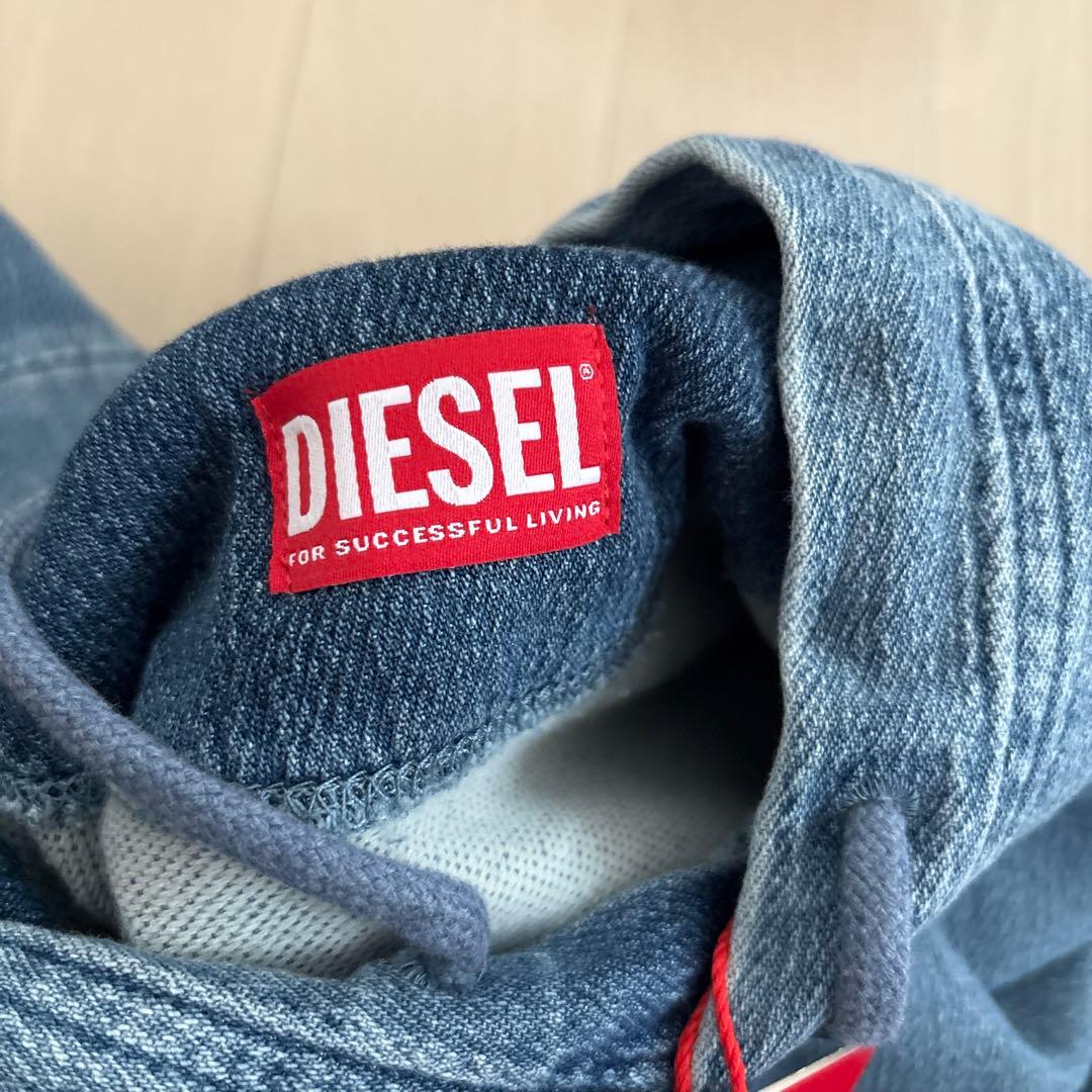 DIESELディーゼル D-Um-Rib Track Denim Hoodie