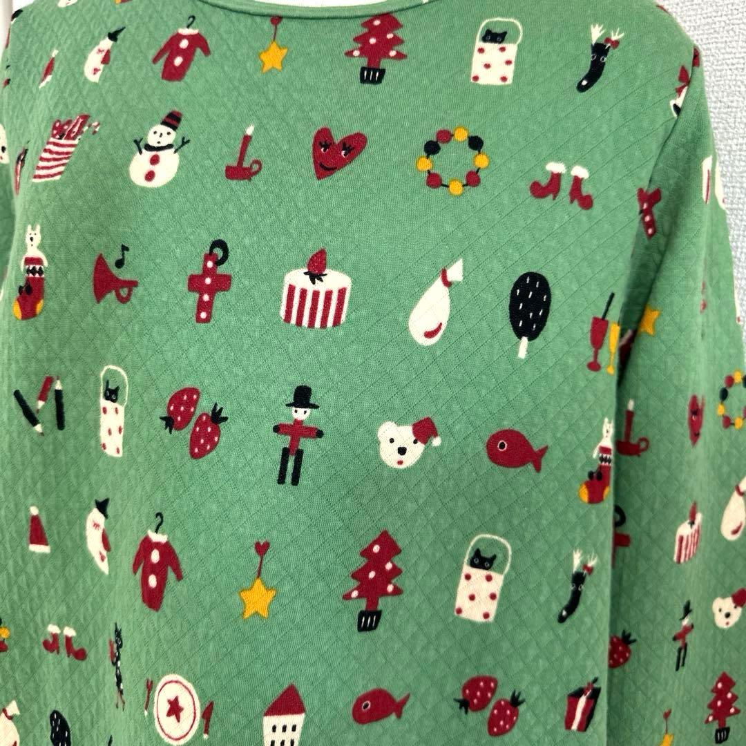 新品未使用タグ付　ワコールマタノアツコ　暖かキルティング　クリスマス柄パジャマM