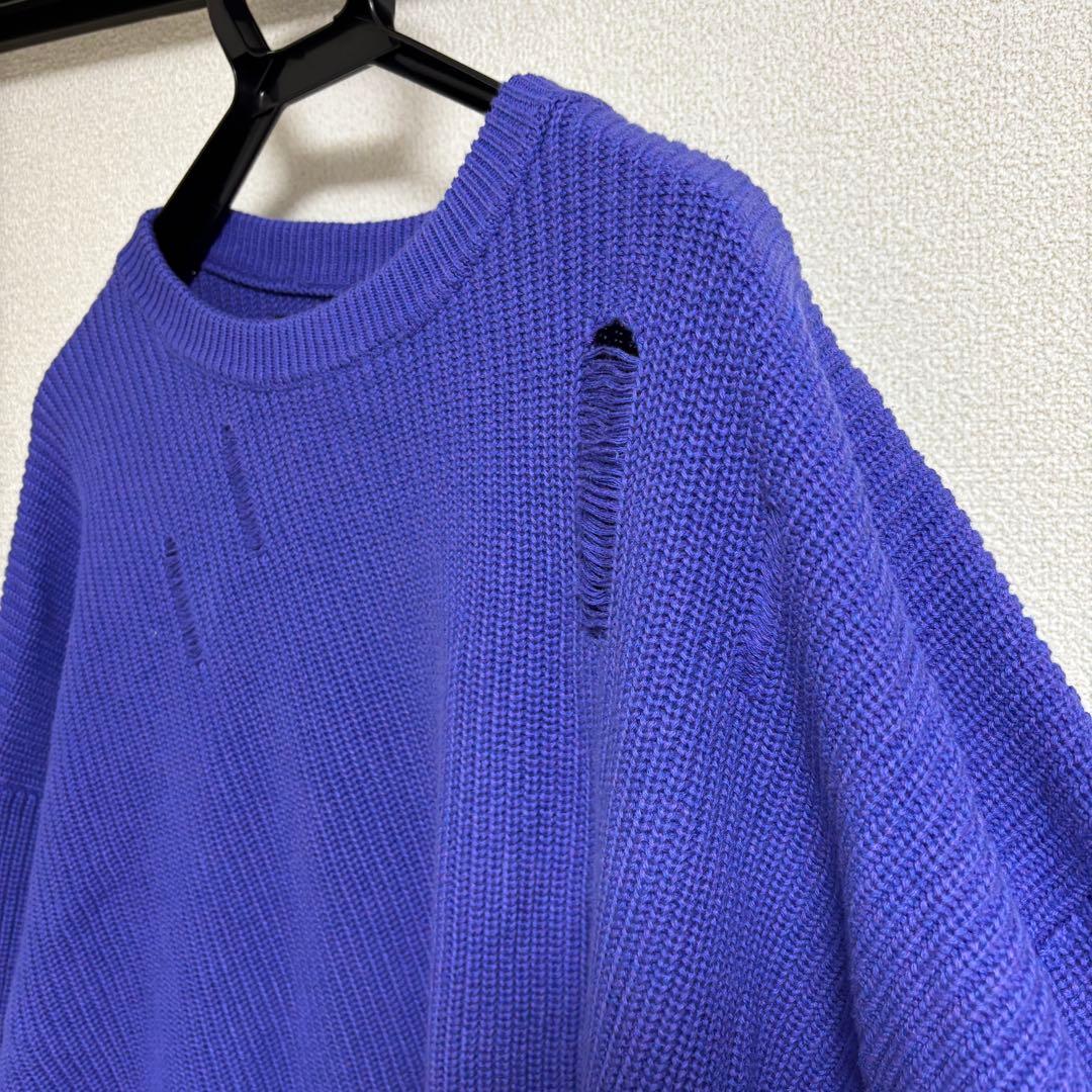 MB STANDARD ローゲージダメージニット　Lサイズ