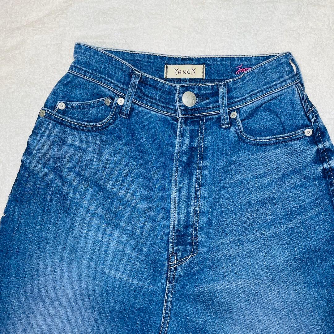 YANUK JOAN 別注JEANS FACTORYハイウエスト ワイドデニム