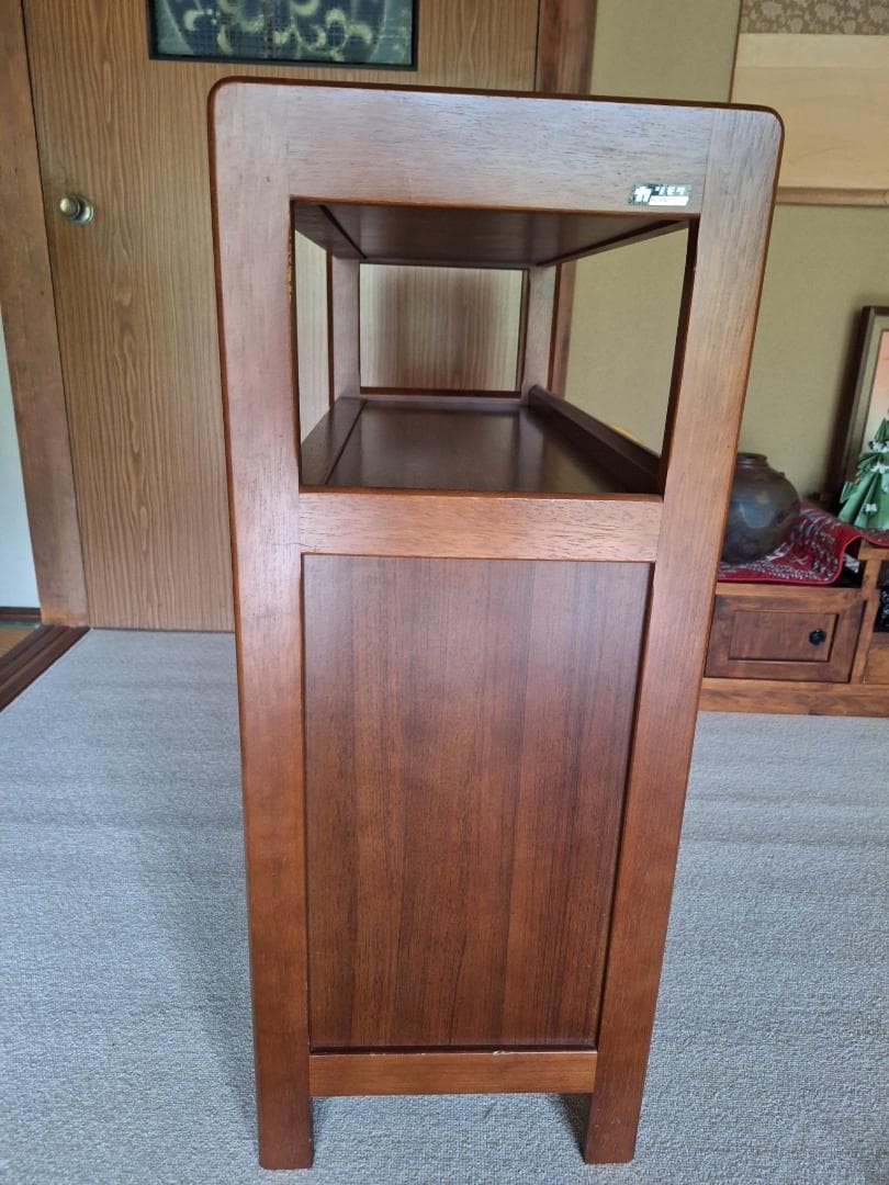 美品！Karimoku カリモク家具 木製 電話台 キャビネット 飾り棚