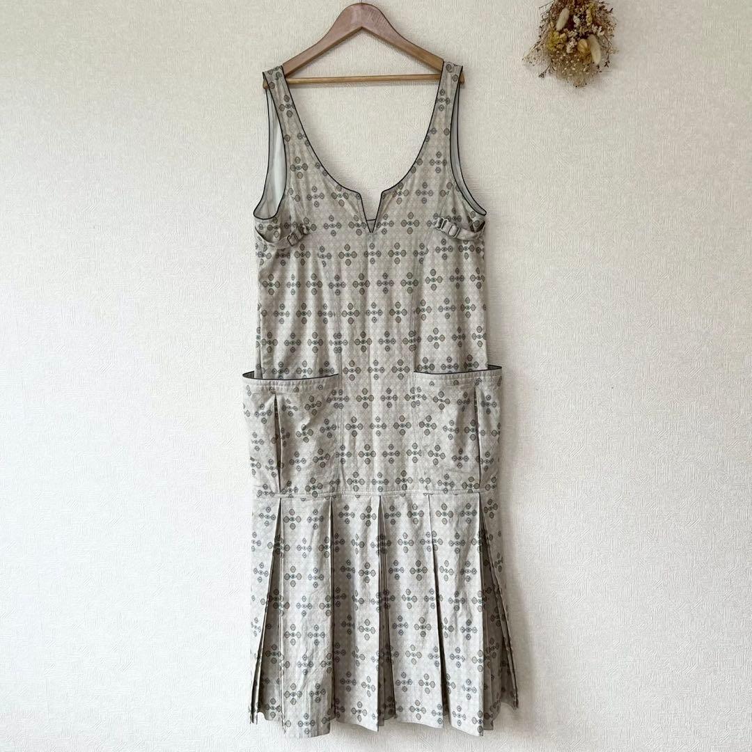 JUN MIKAMI 23SS ノースリーブプリントワンピース ベージュ