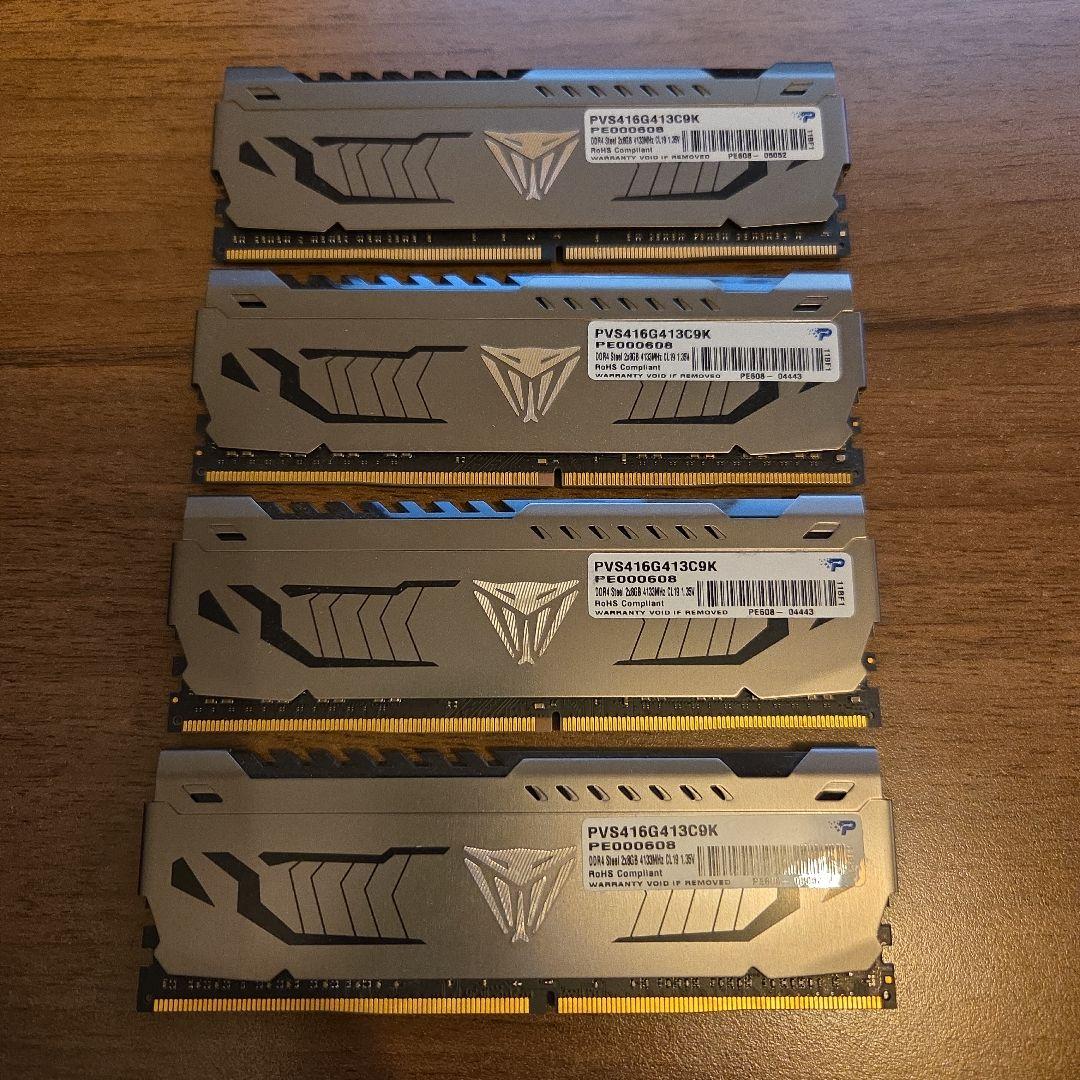 メモリー Patriot Viper Steel DDR4 4133MHz 8GBx4
