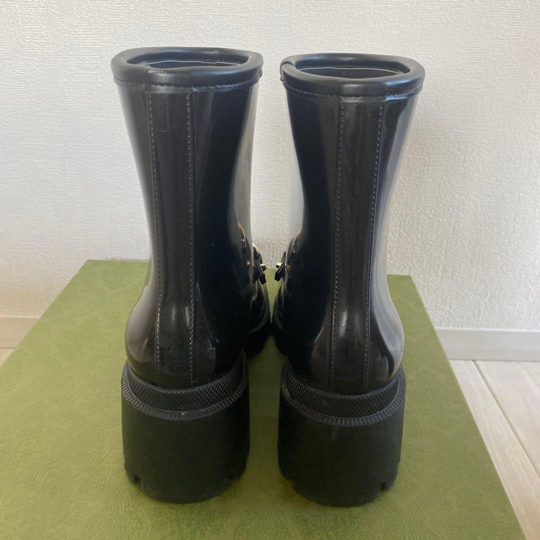 GUCCI ブラック ラバー ショートブーツ