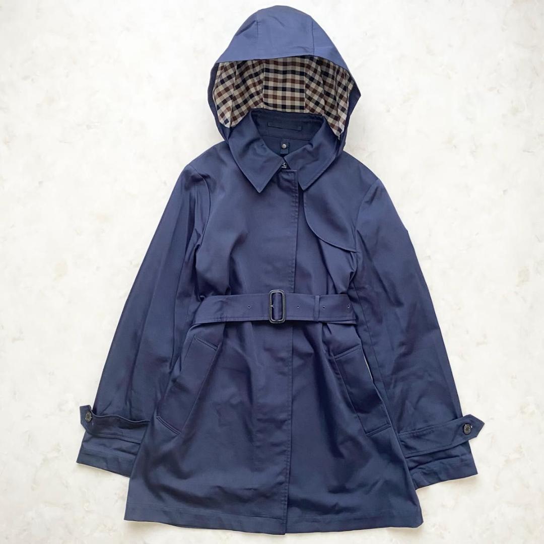 【極美品】Aquascutum リバーシブルライナーコート　ベルト　ダウン　M