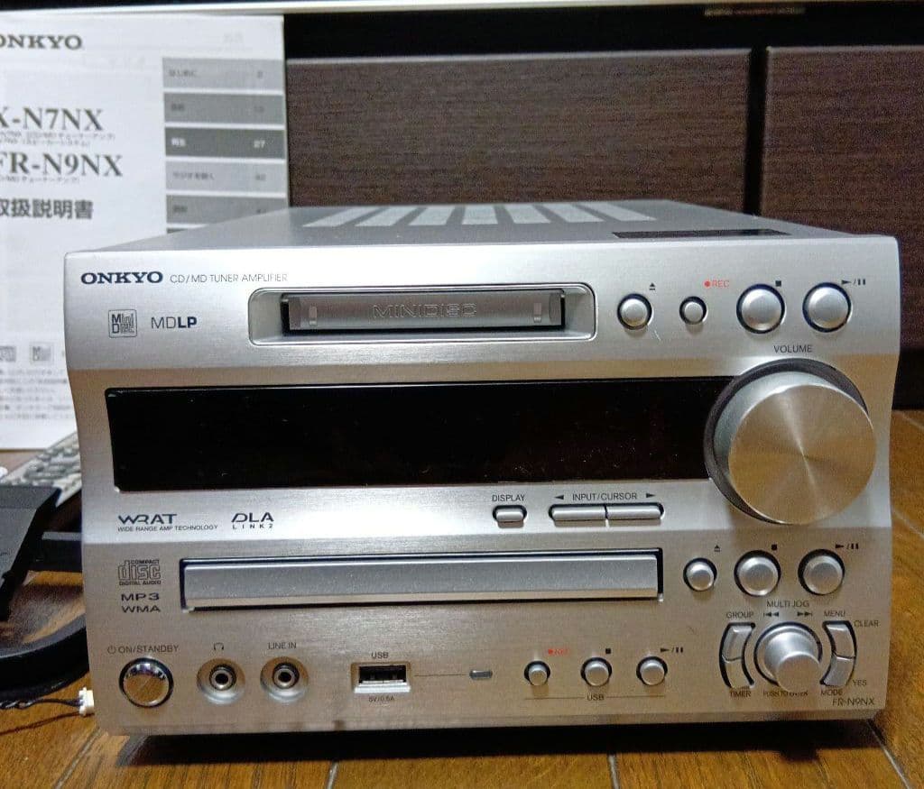 ONKYO　FR-N9NX　アンプ　リモコン　説明書　CD MD USB