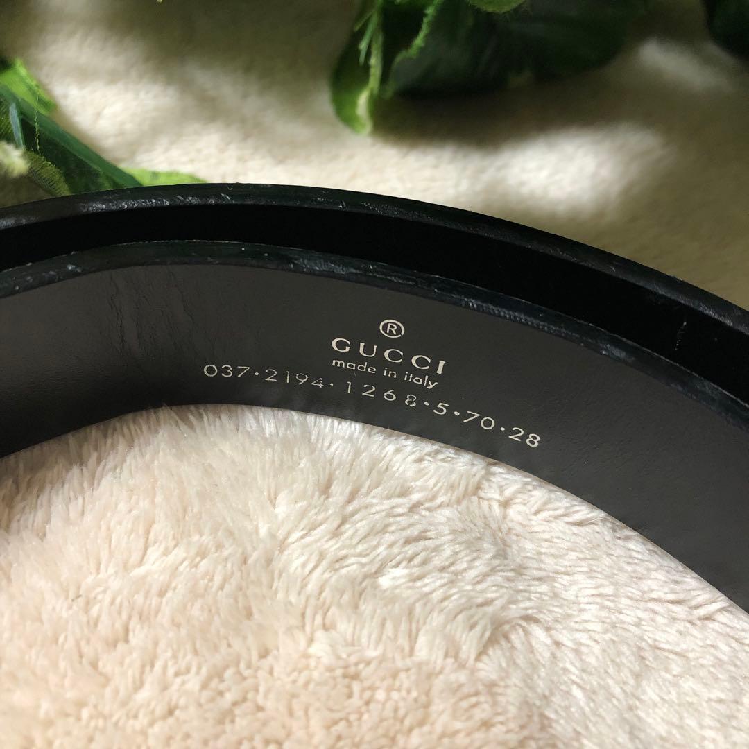 美品♡ GUCCI グッチ　ベルト　Gバックル　ブラック　黒　レザー　レディース