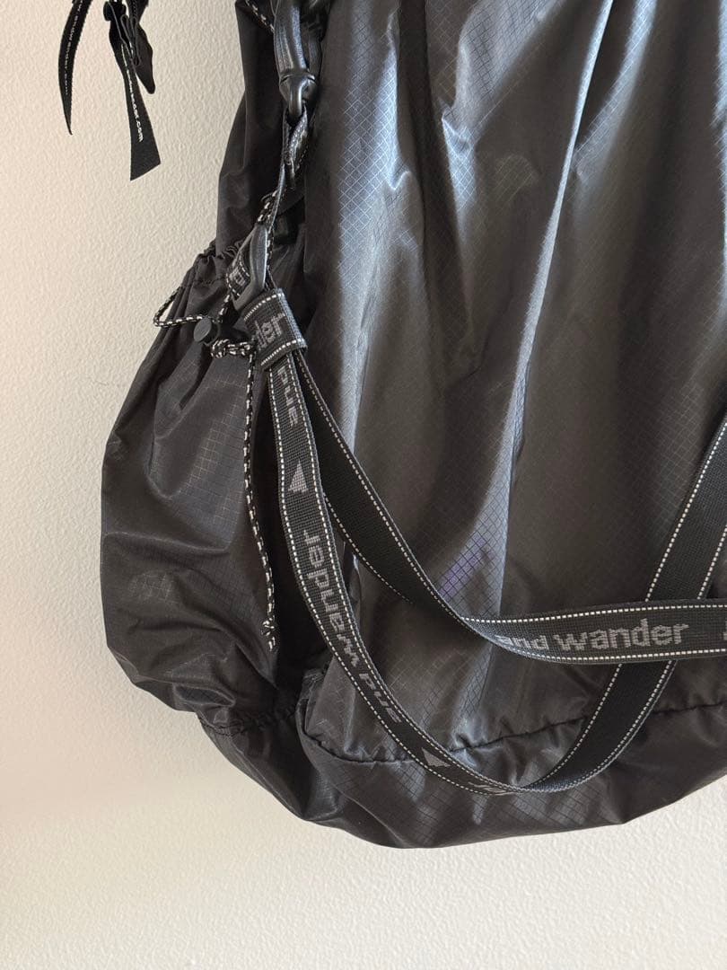 〈and wander〉sil tote bag トートバッグ 2way 黒