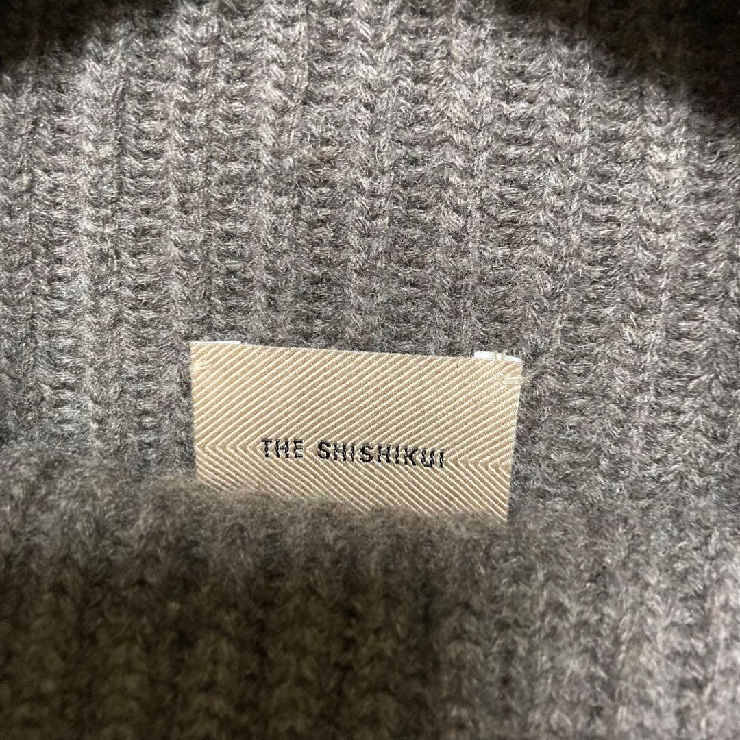 トップス THE SHISHIKUI HIGH NECK KNIT /DARK BROWN