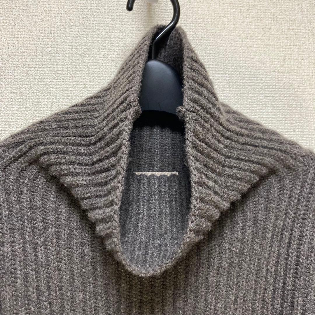 トップス THE SHISHIKUI HIGH NECK KNIT /DARK BROWN