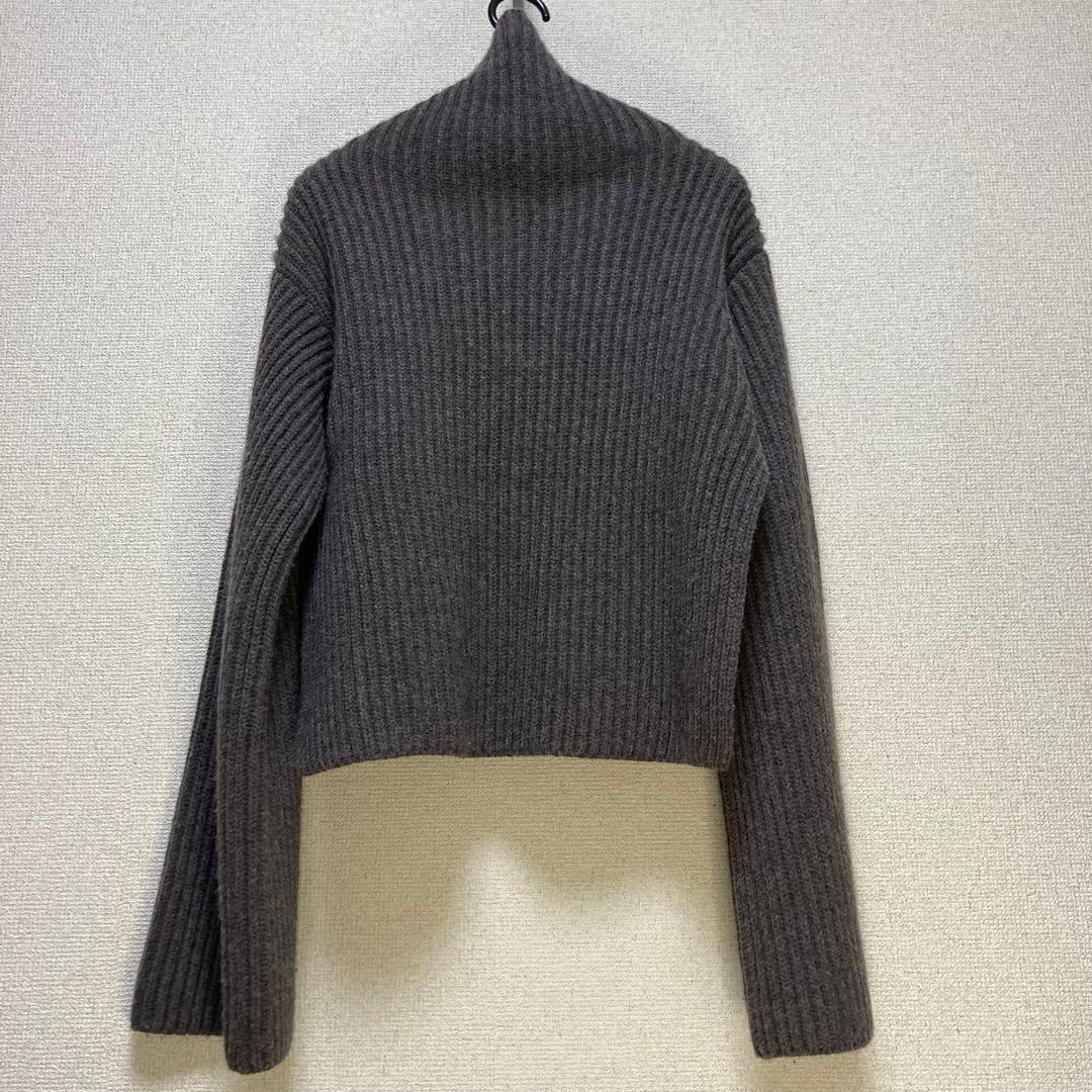 トップス THE SHISHIKUI HIGH NECK KNIT /DARK BROWN