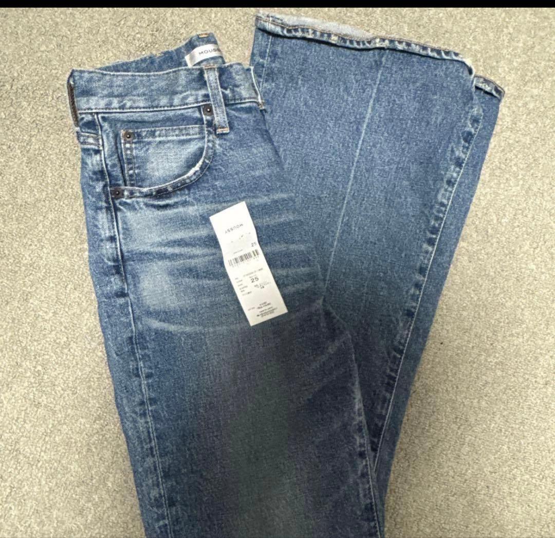 moussy 大人気mvsフレアデニムサイズ25 ライトブルー