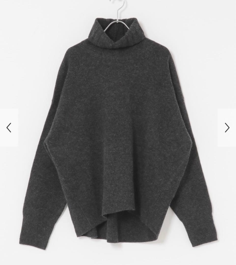 新品未使用＊かぐれハミルトンタートルニット＊チャコール