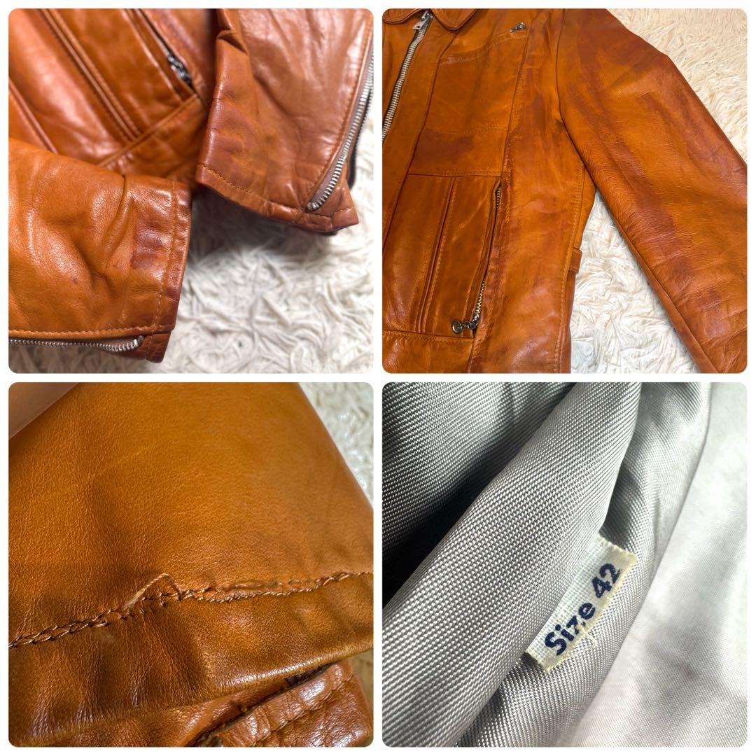70s後半 Schott ヴィンテージ レザージャケット 42 TALON ボア