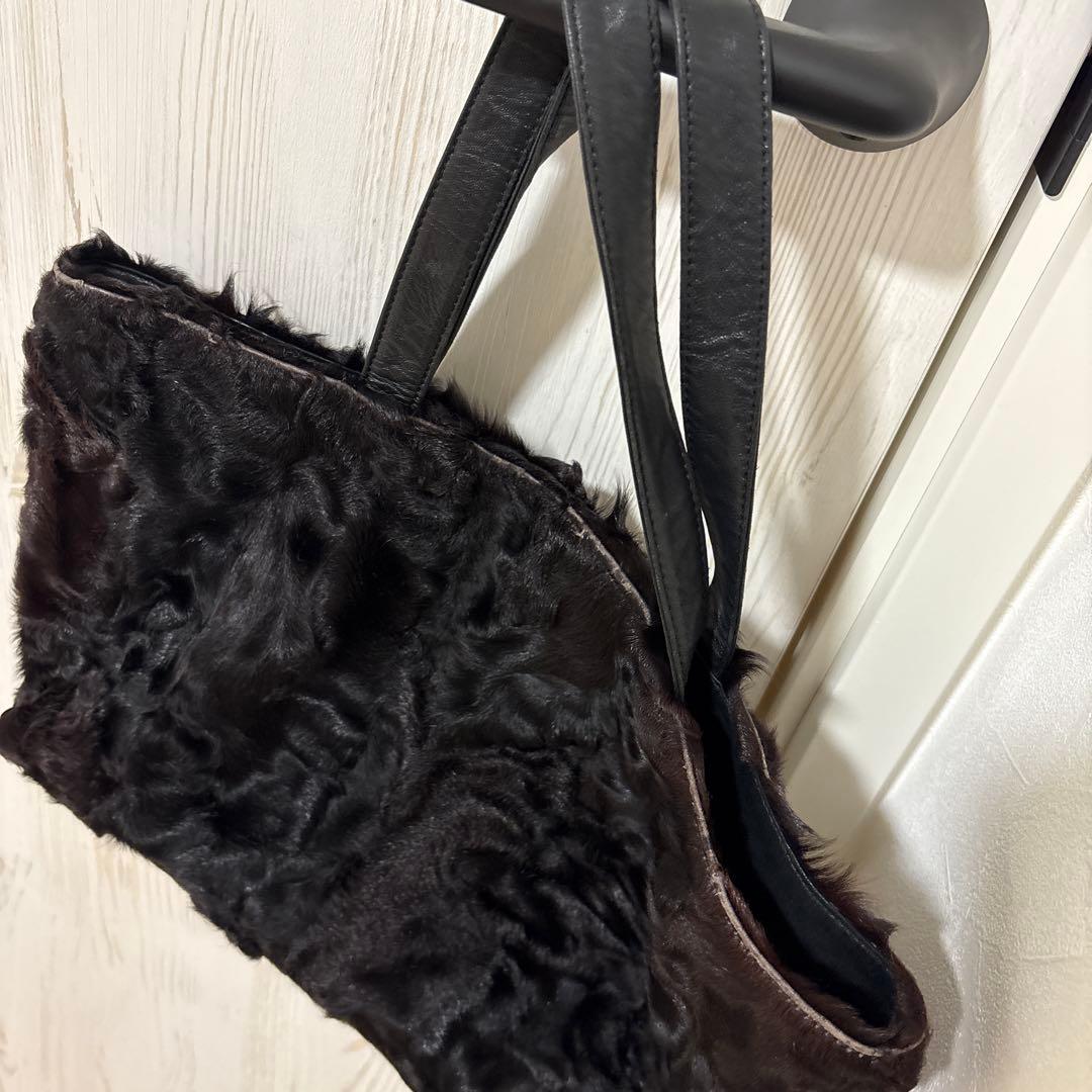 LOEWE ✨️ロエベ　リアルファー トートバッグ　ブラック